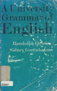 A university Grammar Of English