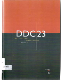 DDC23 Decimal Classification Edition 23 Volume4