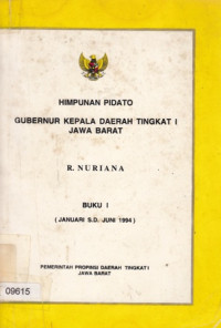 Himpunan Pidato Gubernur Kepala Daerah Tingkat 1 Jawa Barat