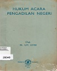 Hukum Acara Pengadilan Negeri