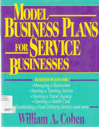 Model business plans for service businesses