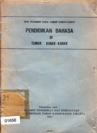 Pendidikan bahasa di taman kanak-kanak