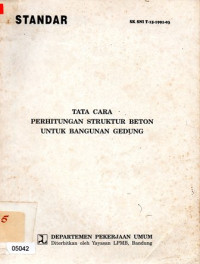 Tata Cara Perhitungan Struktur Beton Untuk Bangunan Gedung