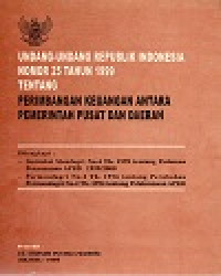 Undang-Undang Republik Indonesia Nomor 24 Tahun 1999