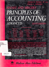 Finney And Miller's Principles of Accounting Advanced