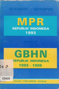 Ketetapan-Ketetapan MPR Republik Indonesia 1993