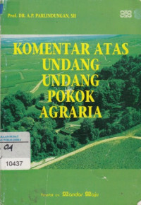 Komentar Atas Undang-Undang Pokok Agraria