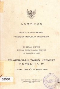 Lampiran Pidato Kenegaraan Presiden Republik Indonesia